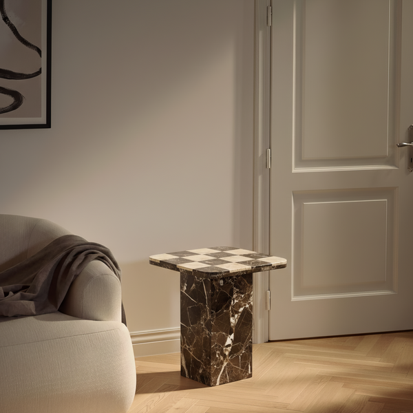 Chess Marble Side Table