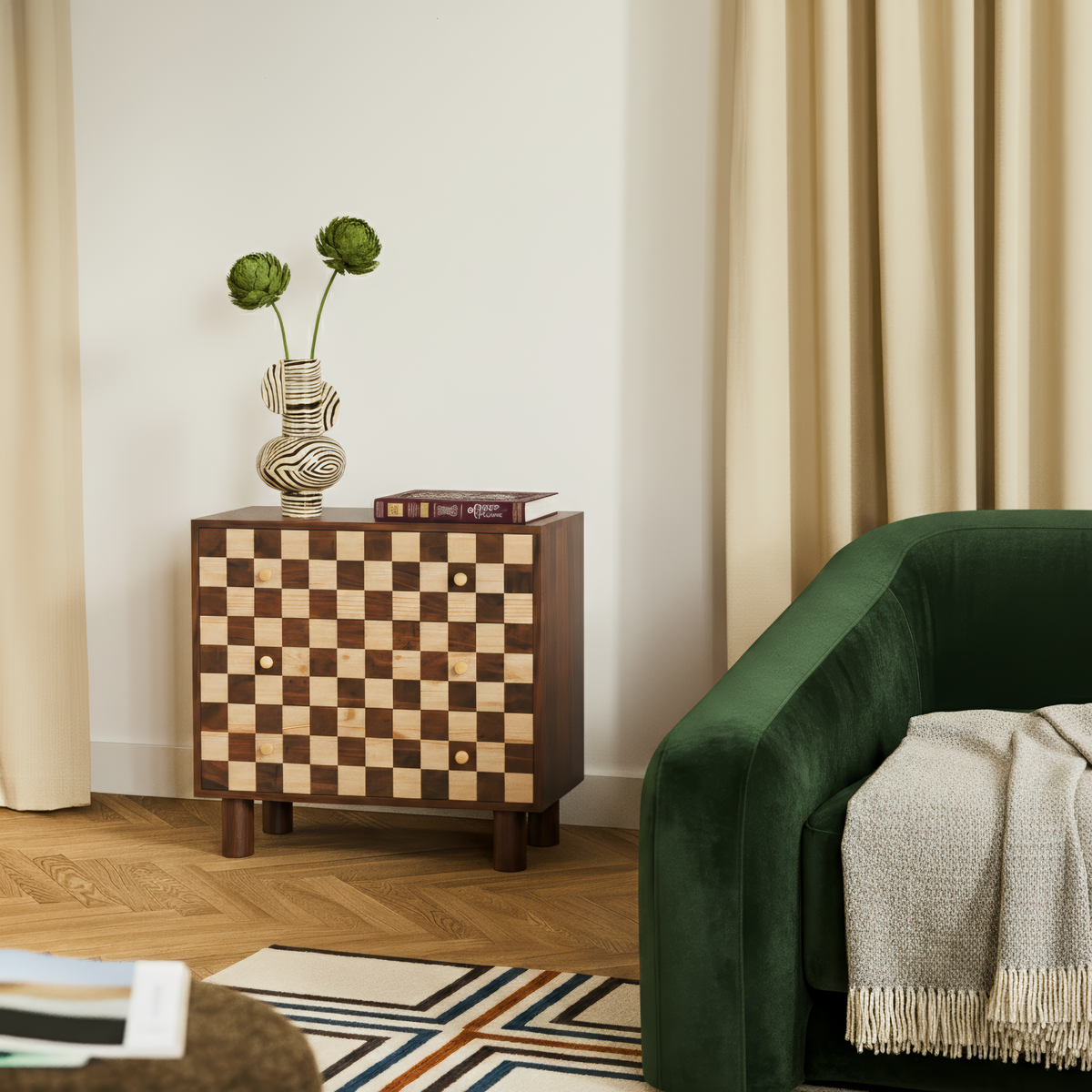 Chess 3 Drawer Dresser