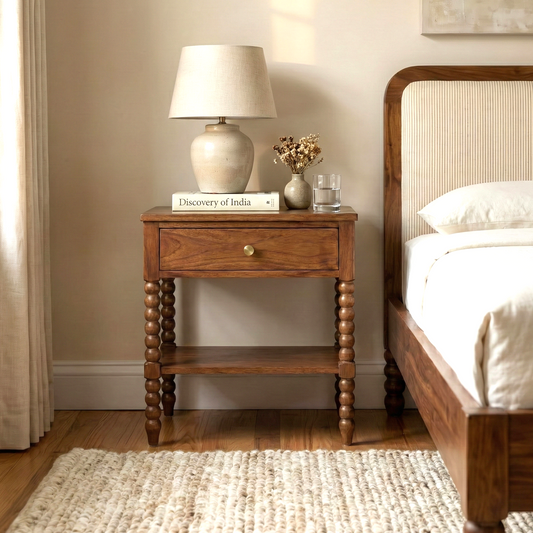 Bobbin Bedside Table