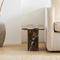 Chess Marble Side Table