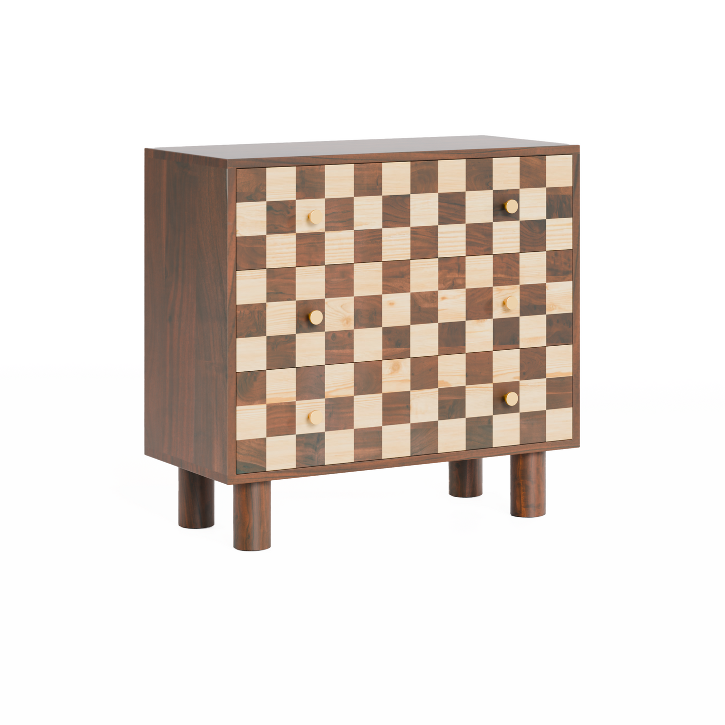 Chess dresser, 3-drawer chest
