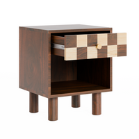 Chess bedside table, wooden bedside table, nightstand