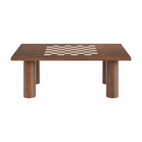 Chess coffee table, solid wood table, solid wood coffee table