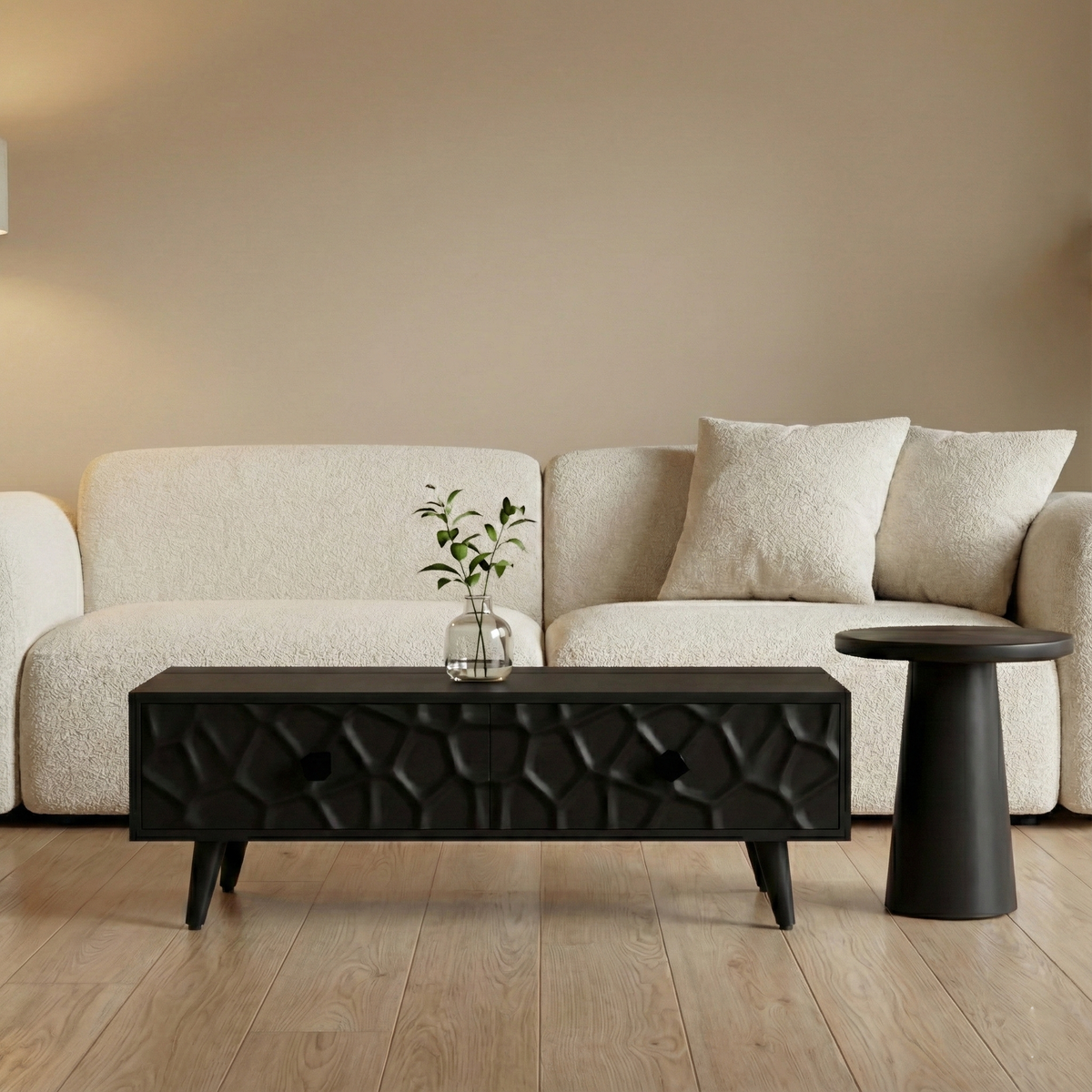Crater 2 Drawer Coffee Table
