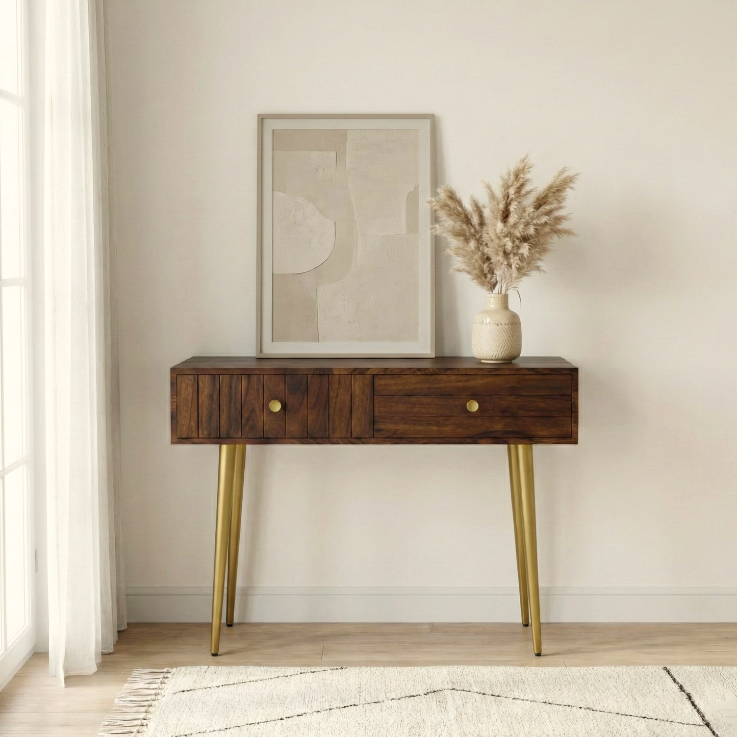 Slat Console Table